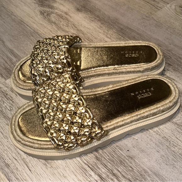 ASOS Design Jupiter Woven Slides Size 9 - Picture 7 of 11